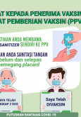 Nasihat Kepada Penerima Vaksin Di Pusat Pemberian Vaksin (PPV)